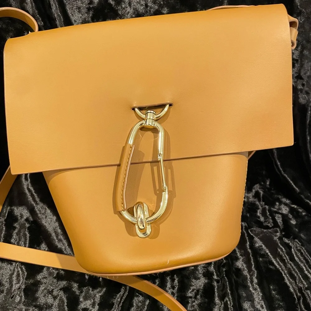 Zac Zac Posen Belay Crossbody Tan Leather Bag - Picture 3 of 10